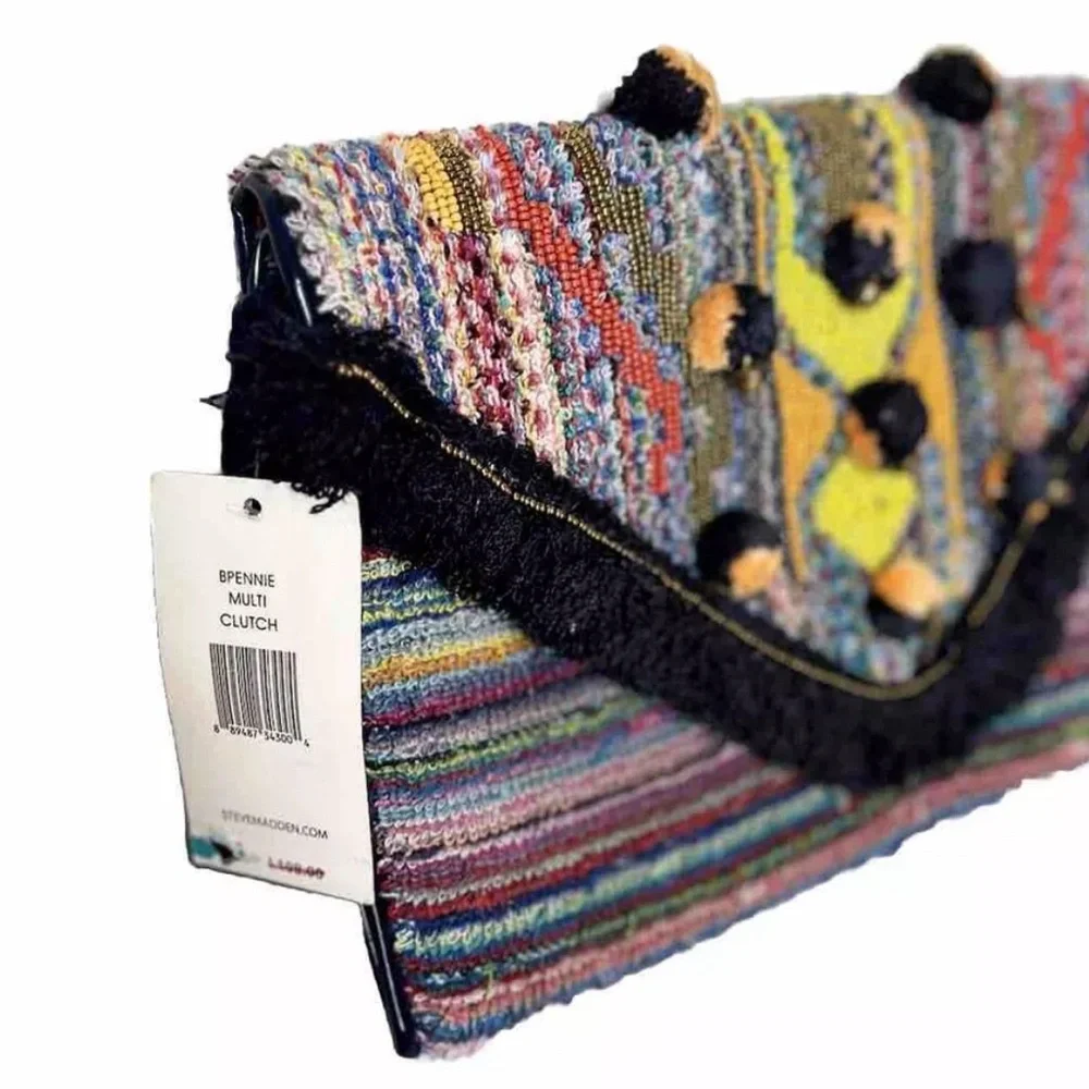 Steve Madden Pennie Boho Clutch with Fringe - Picture 6 of 11